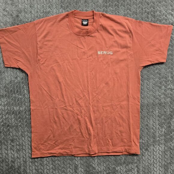 Vintage Oracle CERNER Conference SeRUG Tech T-Shirt Men XL Screen Stars‎ Coral - Picture 1 of 9